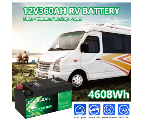 Batería recargable LiFePO4 de 12 V, 360 Ah, 280 Ah, para autocaravana, 12,8 V, 4608 Wh